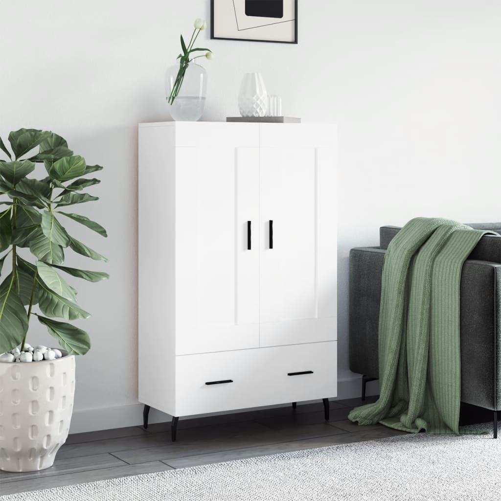 Visoka komoda bijela 69,5 x 31 x 115 cm od konstruiranog drva