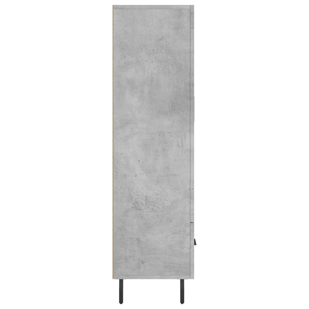 Visoka komoda boja betona 69,5 x 31 x 115 cm konstruirano drvo