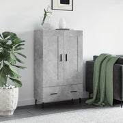 Visoka komoda boja betona 69,5 x 31 x 115 cm konstruirano drvo