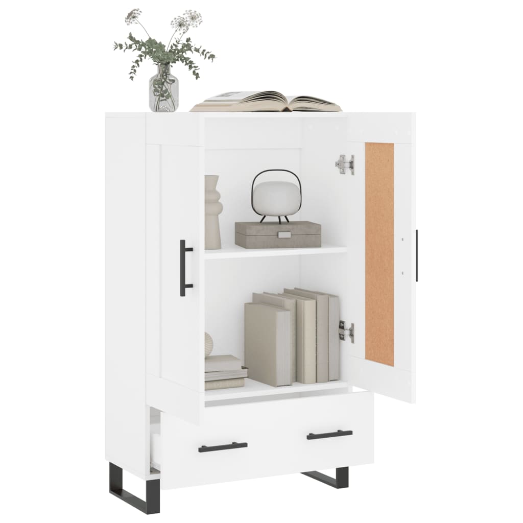 Visoka komoda bijela 69,5 x 31 x 115 cm od konstruiranog drva