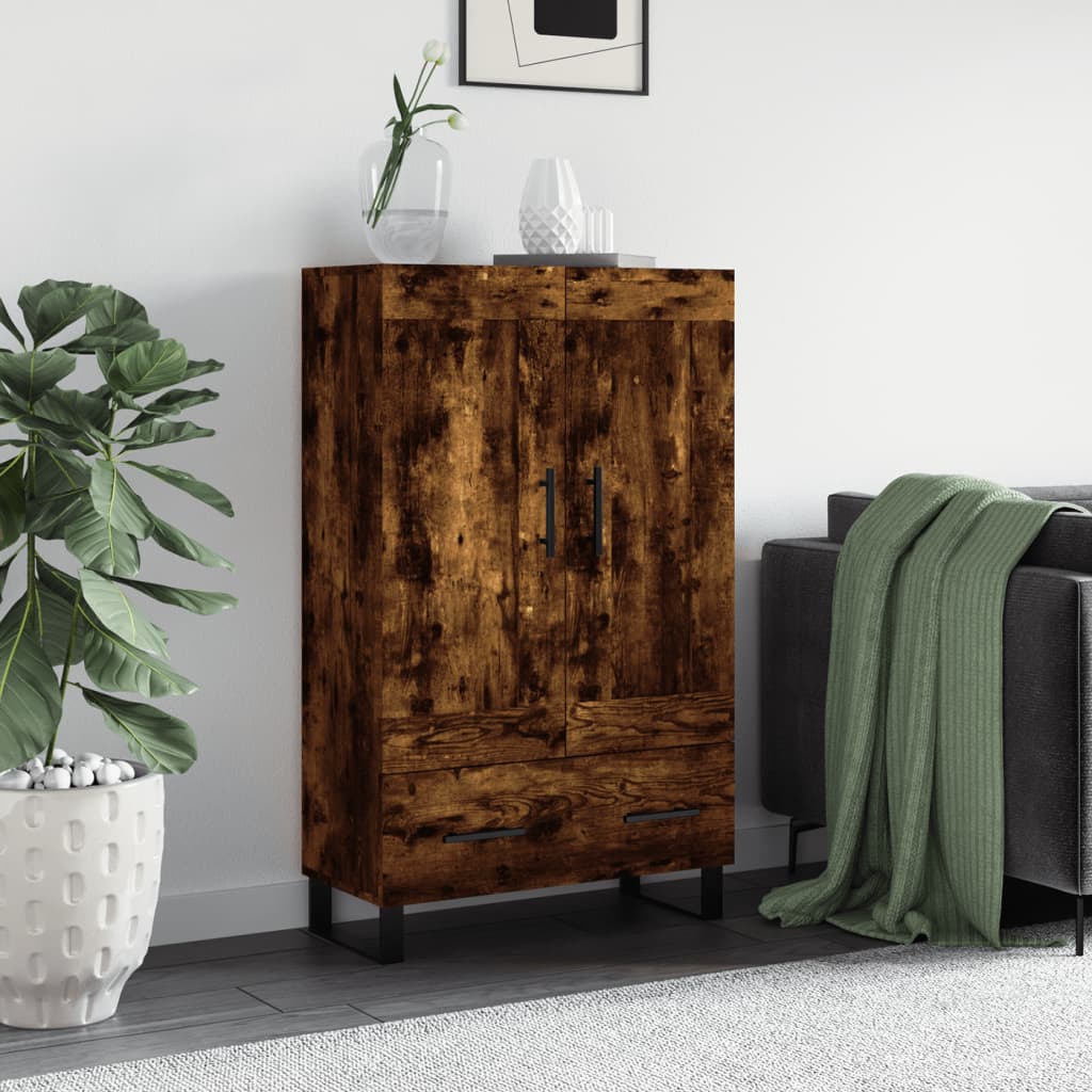 Visoka komoda boja hrasta 69,5 x 31 x 115 cm konstruirano drvo