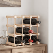 Stalak za vino za 12 boca 36 x 23 x 36 cm masivna borovina