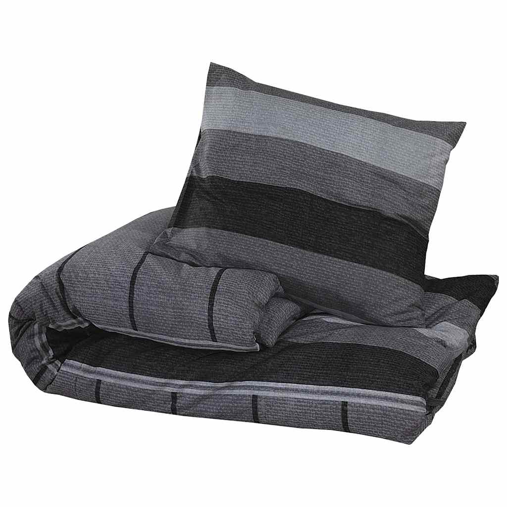 Set posteljine za poplun tamnosivi 240x220 cm pamučni