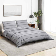 Set posteljine za poplun sivi 200x220 cm pamučni