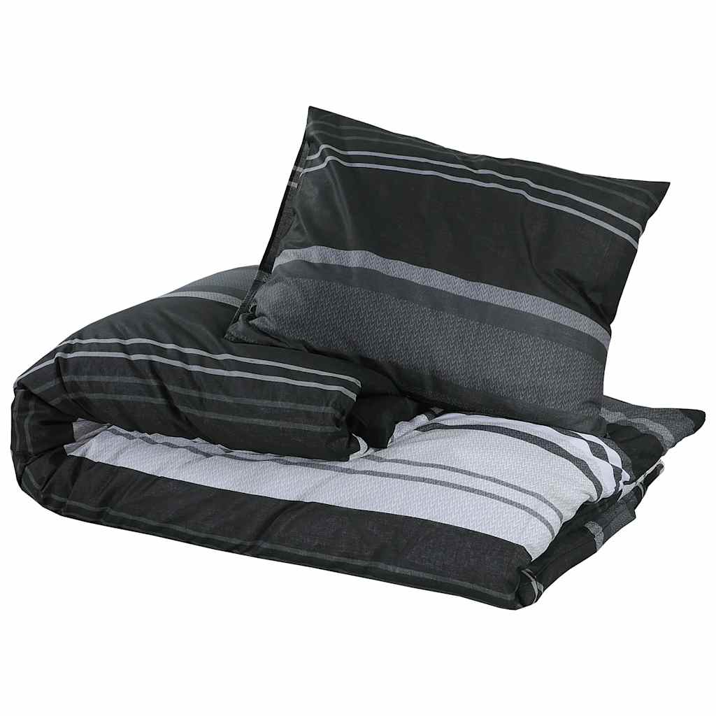 Set posteljine za poplun crno-bijeli 140x200 cm pamučni