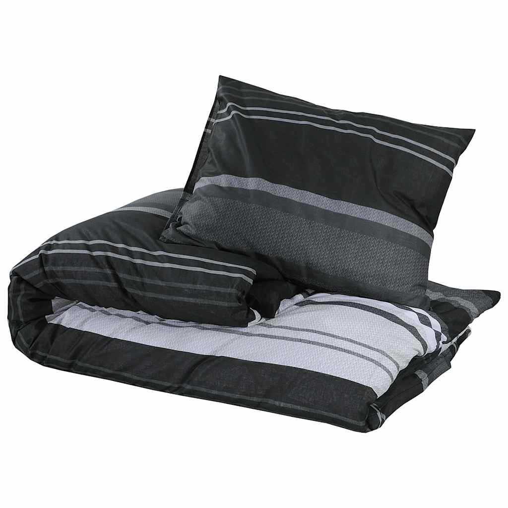 Set posteljine za poplun crno-bijeli 140x200 cm pamučni