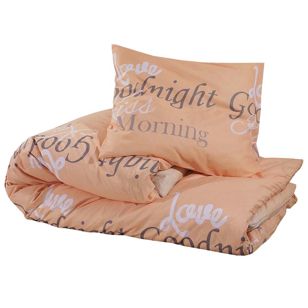 Set posteljine za poplun ružičasti 225x220 cm pamučni