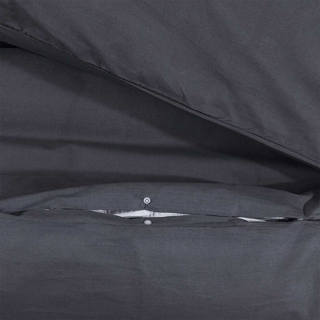 Komplet posteljine crna 220 x 240 cm od pamuka