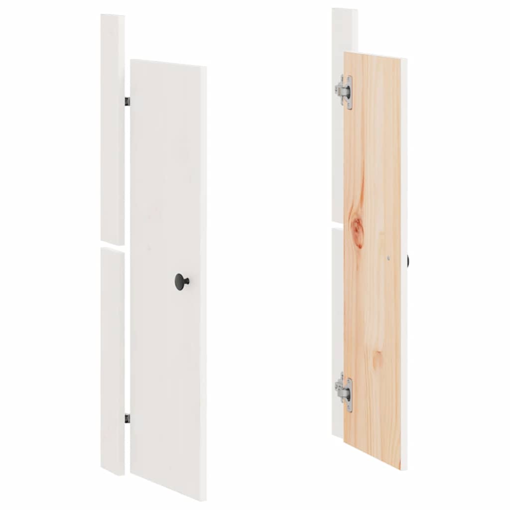 Vanjska kuhinjska vrata MEPPEL 2 kom Bijela 50x9x82cm masivna borovina