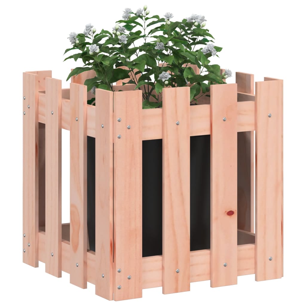 Vrtna sadilica s izgledom ograde 40x40x40 cm masivna duglazije