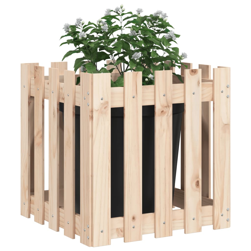 Vrtna sadilica s izgledom ograde 50x50x50 cm masivna duglazije