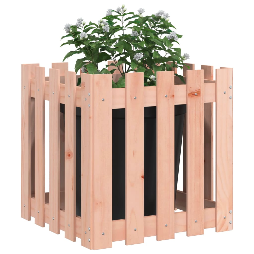 Vrtna sadilica s izgledom ograde 50x50x50 cm masivna duglazije