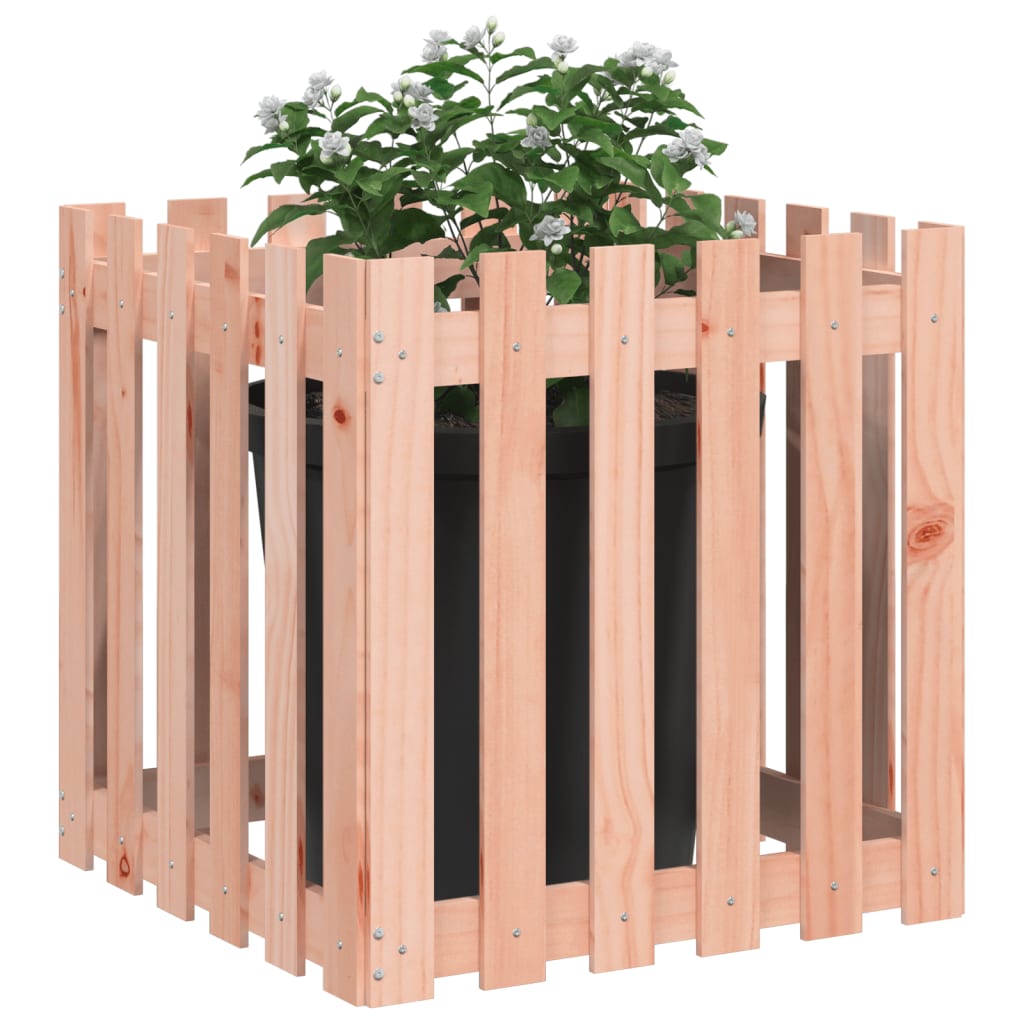 Vrtna sadilica s izgledom ograde 60x60x60 cm masivna duglazije