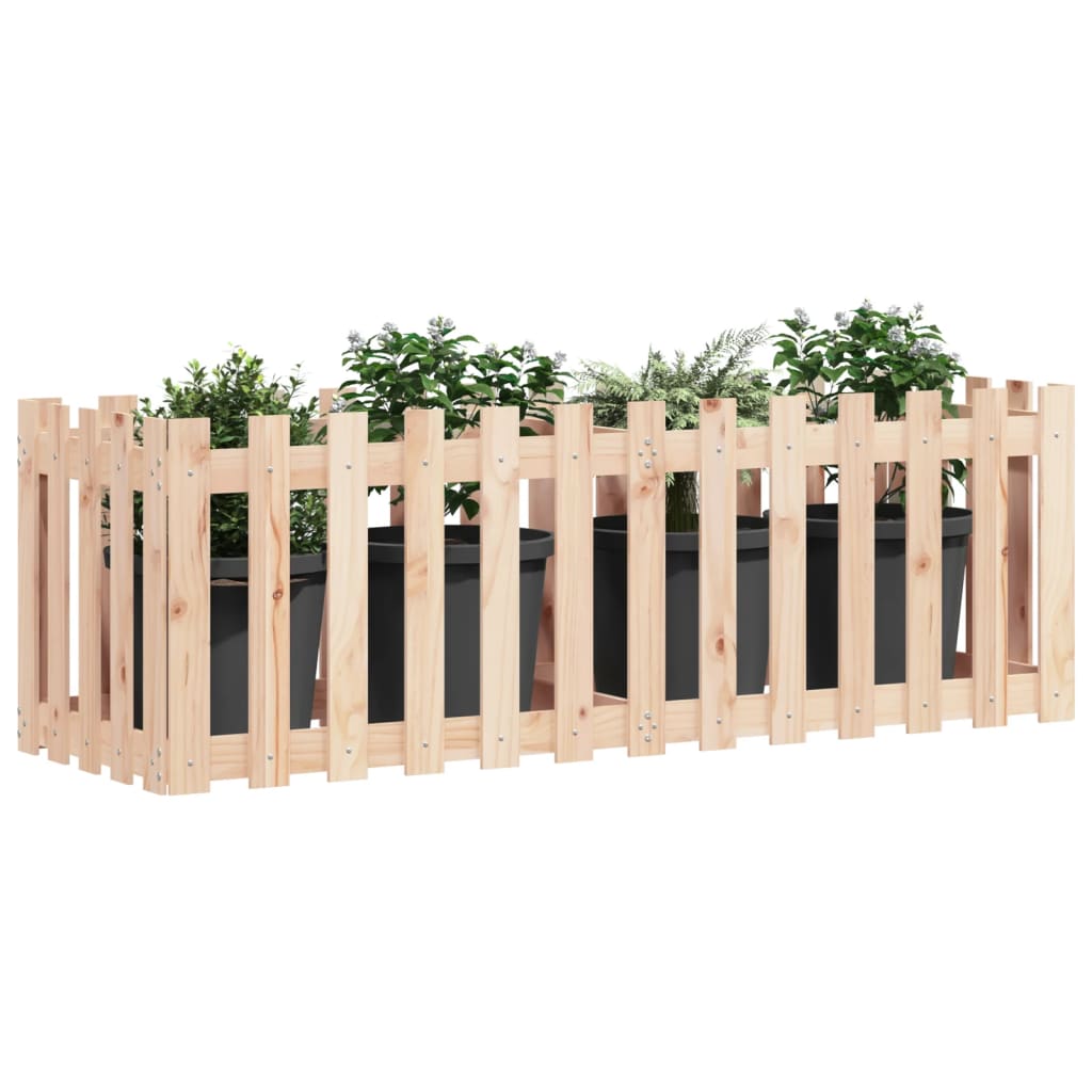 Povišena vrtna gredica 150x30x30 cm od masivne borovine