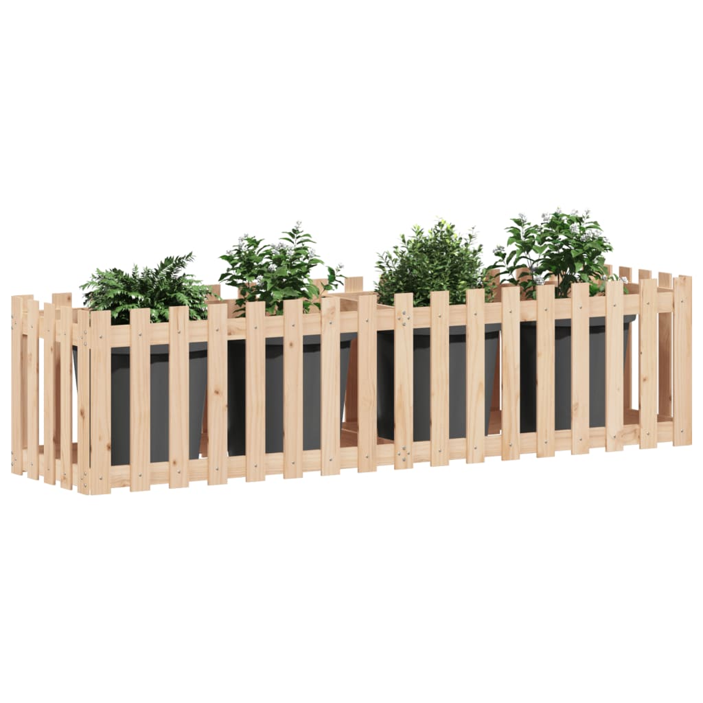 Povišena vrtna gredica 200x30x30 cm od masivne borovine