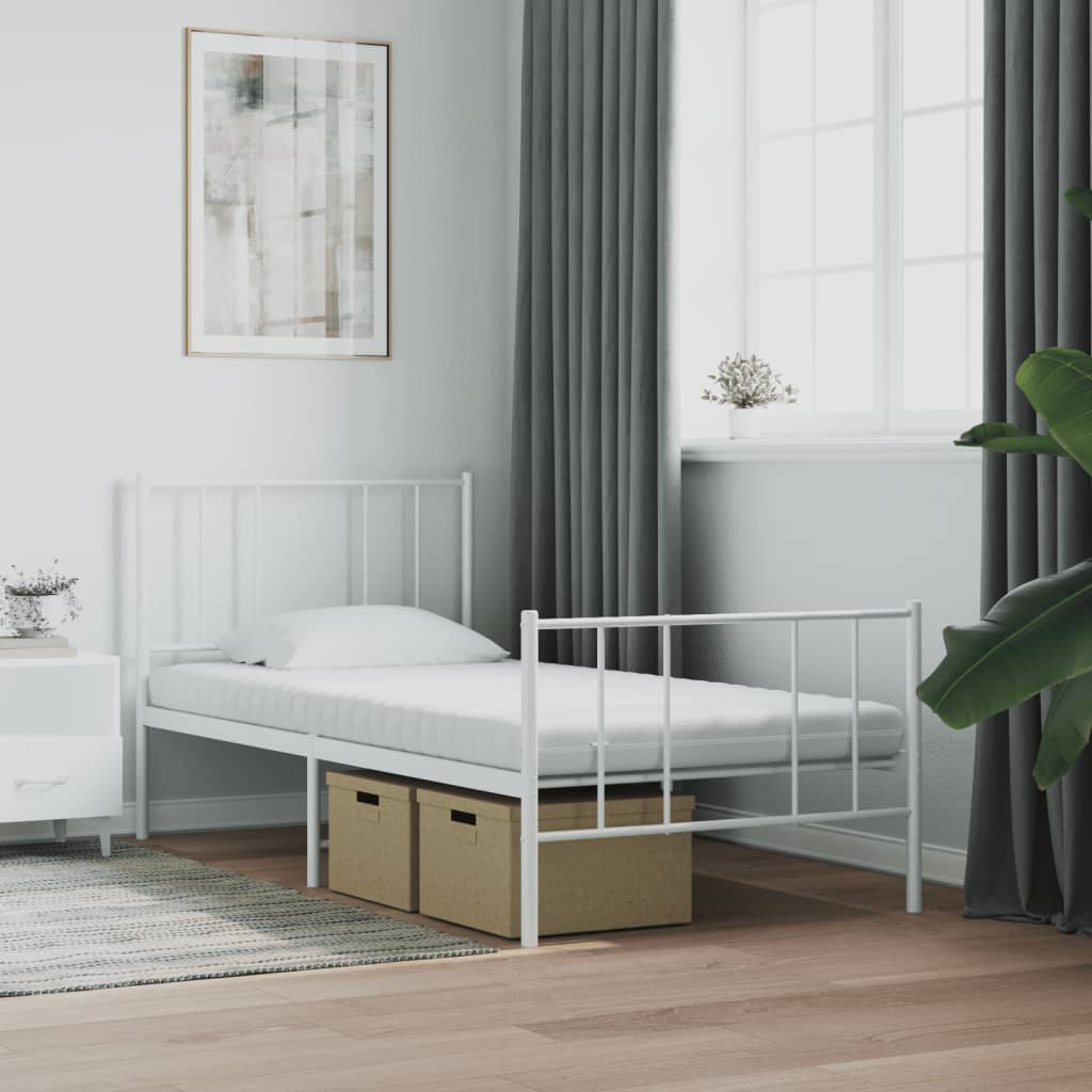 Madraci od pjene 2 kom bijeli 90 x 200 cm 7 zona tvrdoća 20 ILD