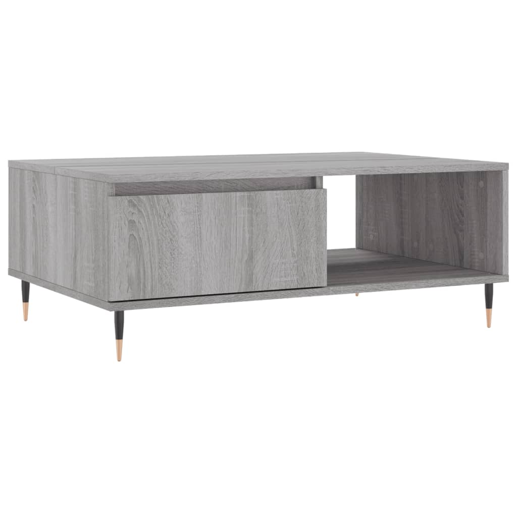 Stolić za kavu siva boja hrasta 90x60x35 cm konstruirano drvo