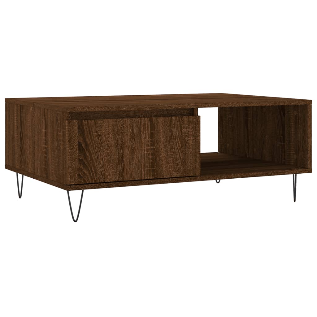 Stolić za kavu smeđa boja hrasta 90x60x35 cm konstruirano drvo