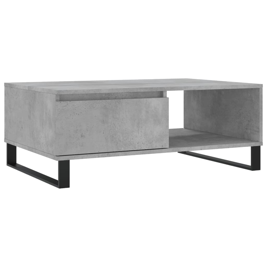 Stolić za kavu boja betona 90 x 60 x 35 cm konstruirano drvo