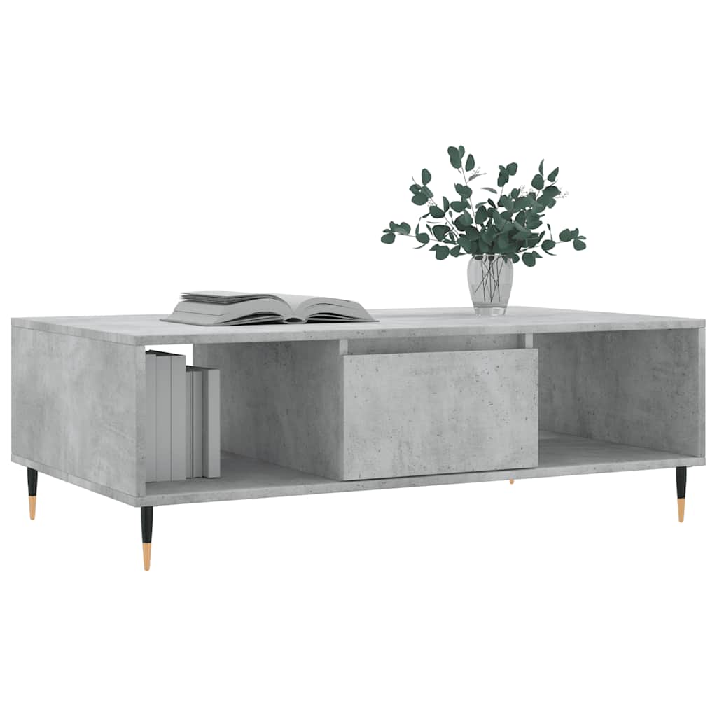 Stolić za kavu siva boja betona 104x60x35 cm konstruirano drvo