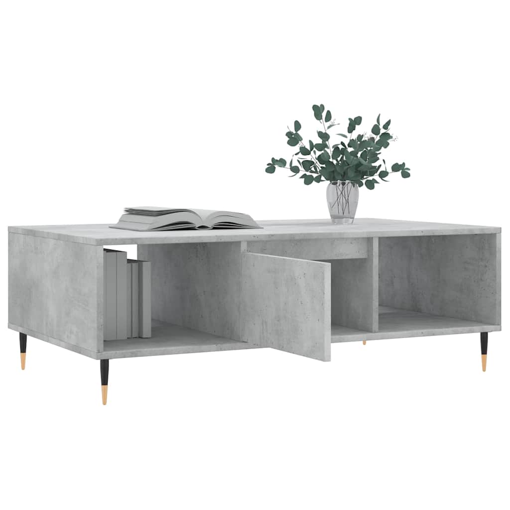 Stolić za kavu siva boja betona 104x60x35 cm konstruirano drvo