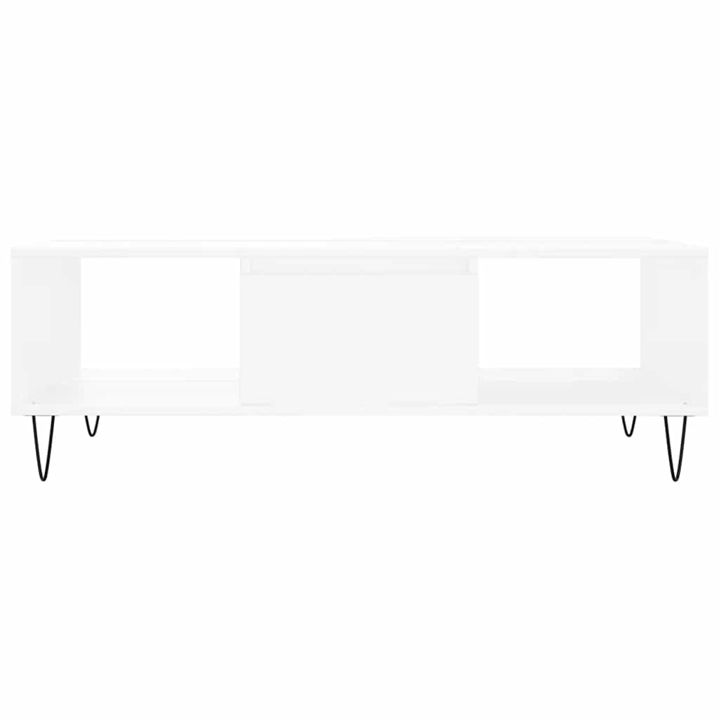 Stolić za kavu bijeli 104 x 60 x 35 cm od konstruiranog drva