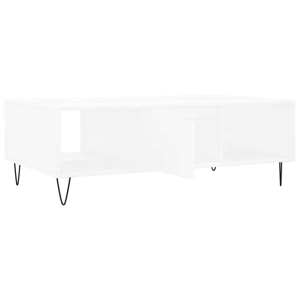 Stolić za kavu bijeli 104 x 60 x 35 cm od konstruiranog drva