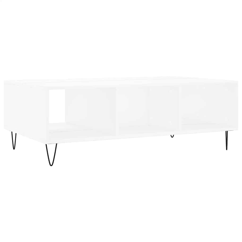 Stolić za kavu bijeli 104 x 60 x 35 cm od konstruiranog drva