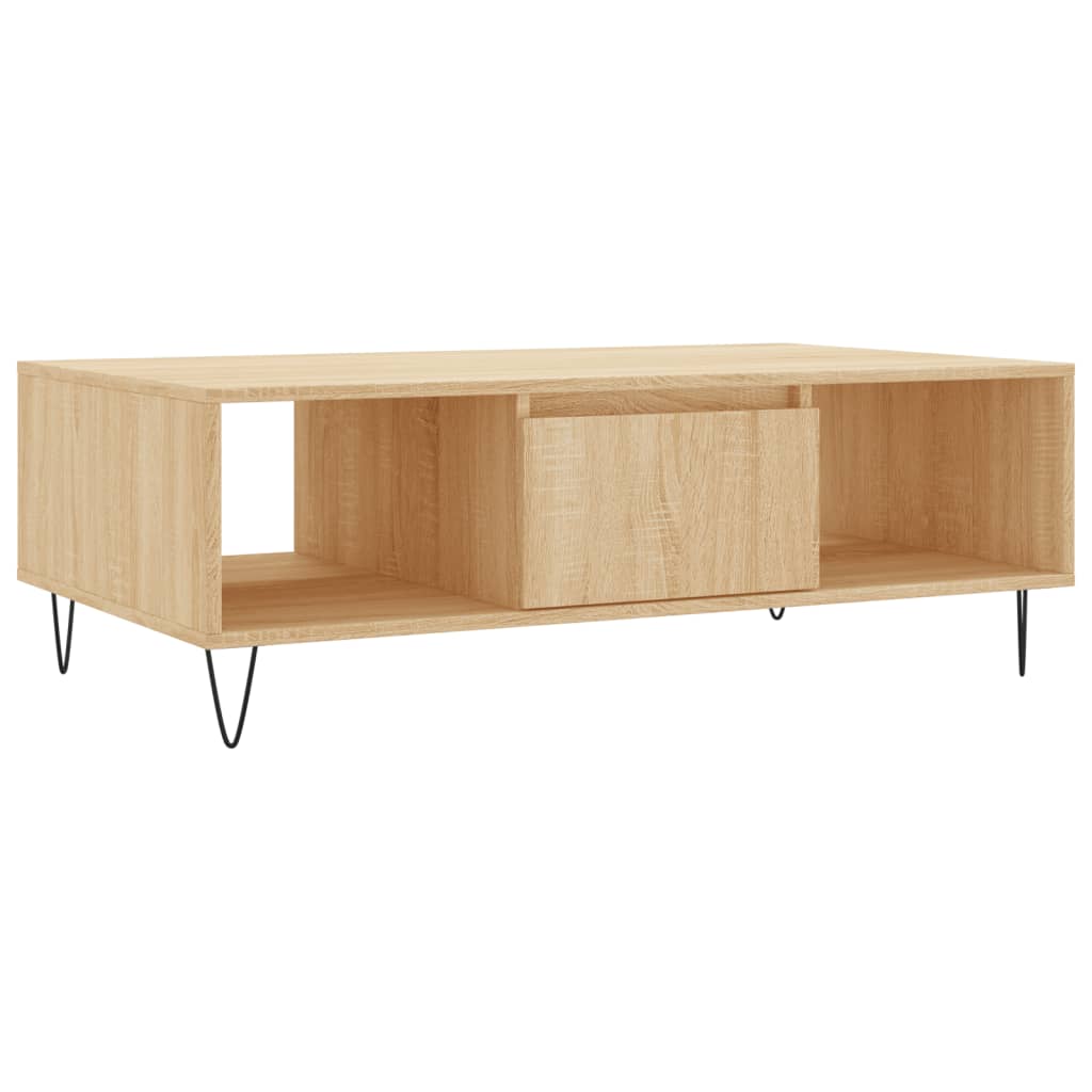 Stolić za kavu boja hrasta 104 x 60 x 35 cm konstruirano drvo