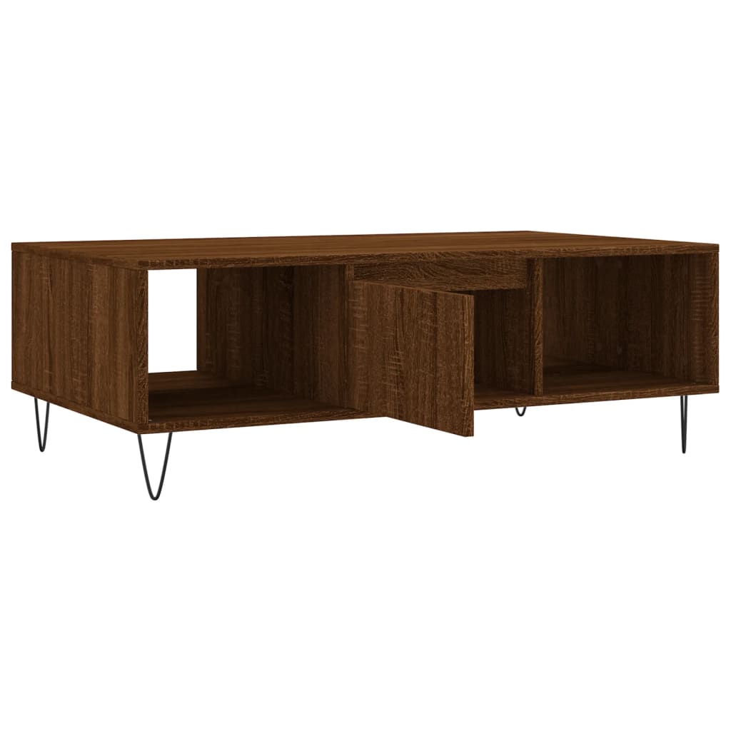 Stolić za kavu boja hrasta 104 x 60 x 35 cm konstruirano drvo