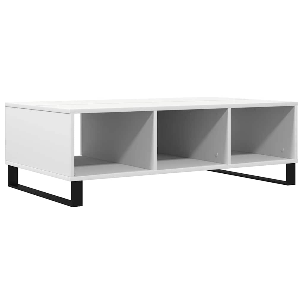 Stolić za kavu bijeli 104 x 60 x 35 cm od konstruiranog drva