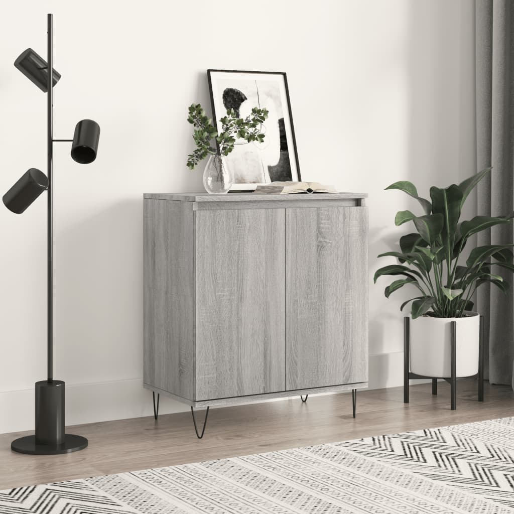 Komoda sivog hrasta sonome 60x35x70 cm od konstruiranog drva