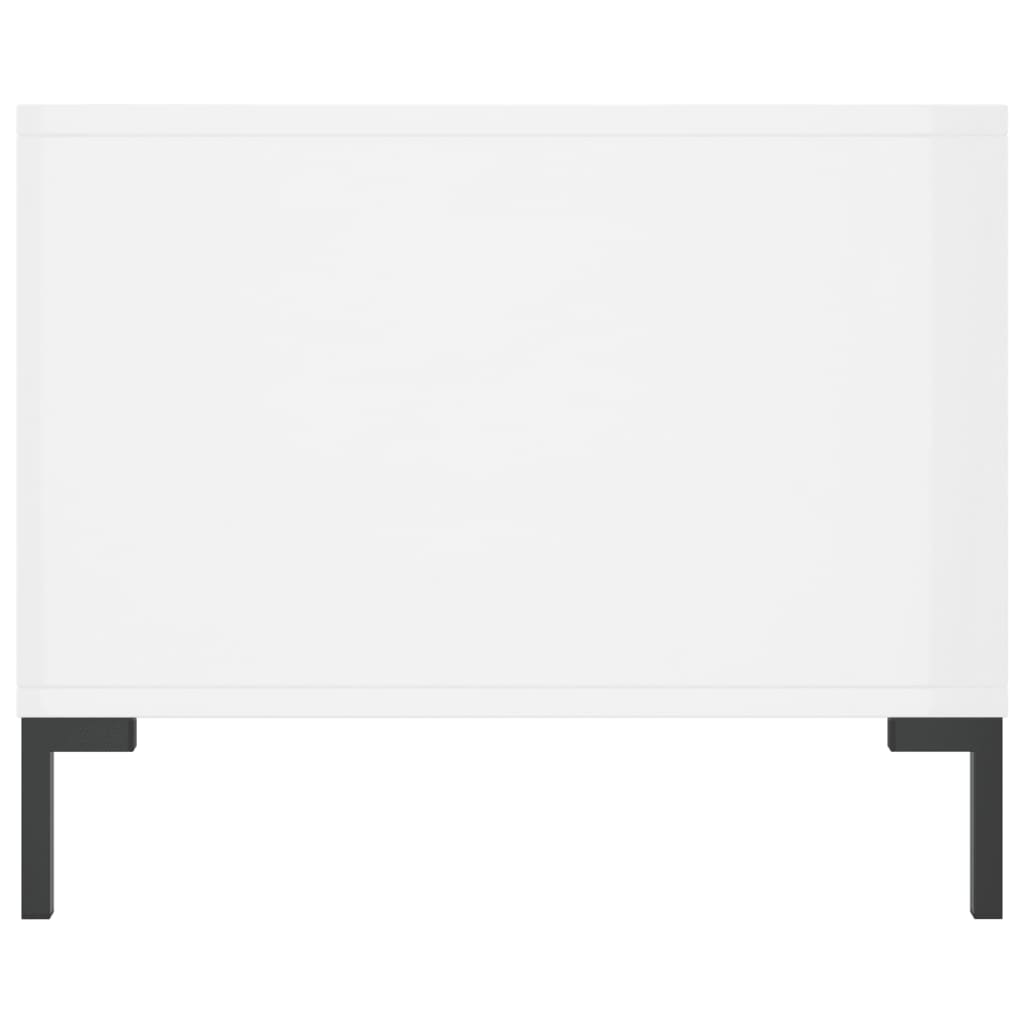 Stolić za kavu sjajni bijeli 90 x 50 x 40 cm konstruirano drvo