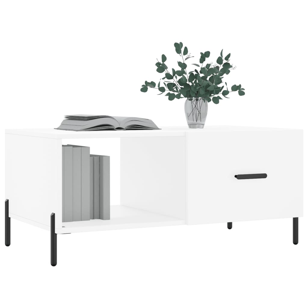 Stolić za kavu bijeli 90 x 50 x 40 cm od konstruiranog drva