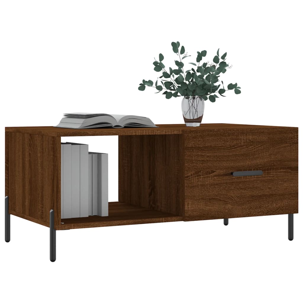 Stolić za kavu Smeđa hrasta 90x50x40 cm konstruirano drvo