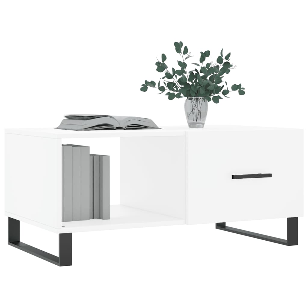 Stolić za kavu bijeli 90 x 50 x 40 cm od konstruiranog drva