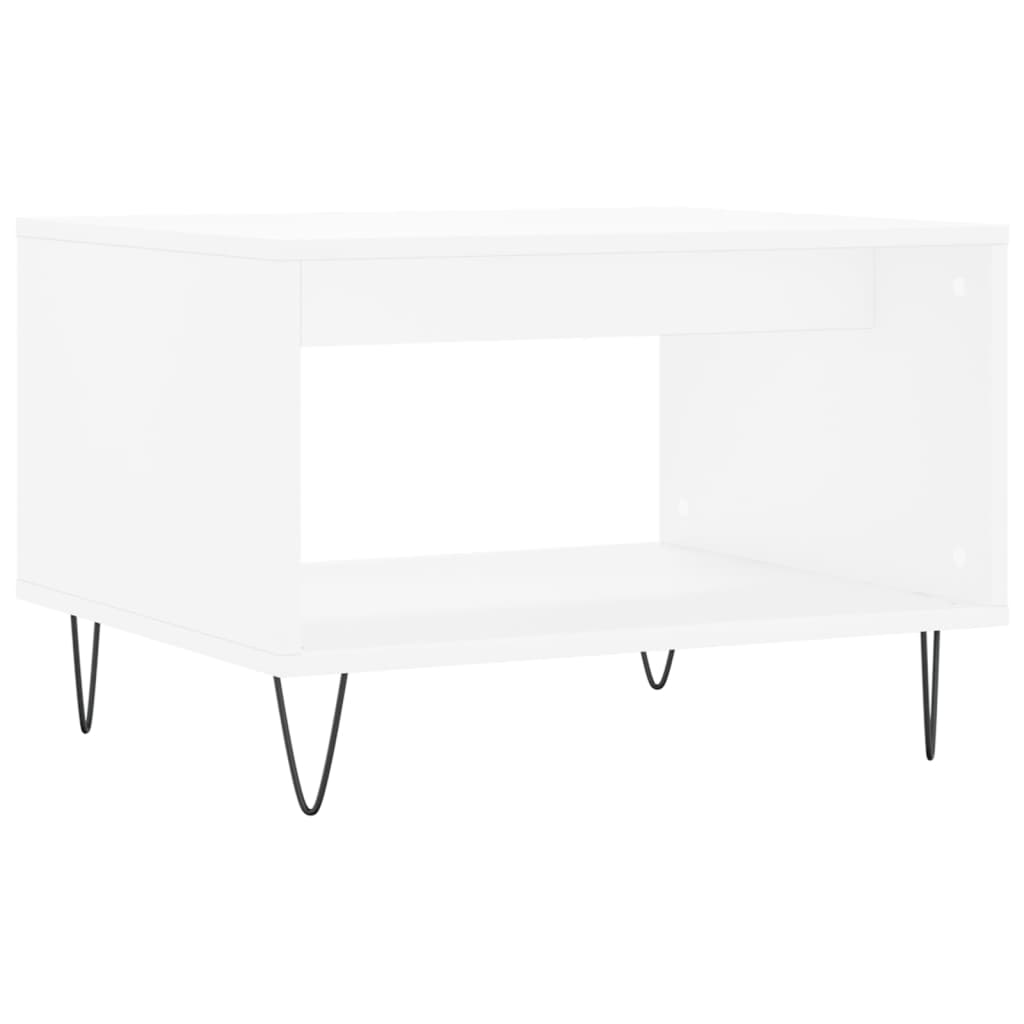 Stolić za kavu bijeli 60 x 50 x 40 cm od konstruiranog drva