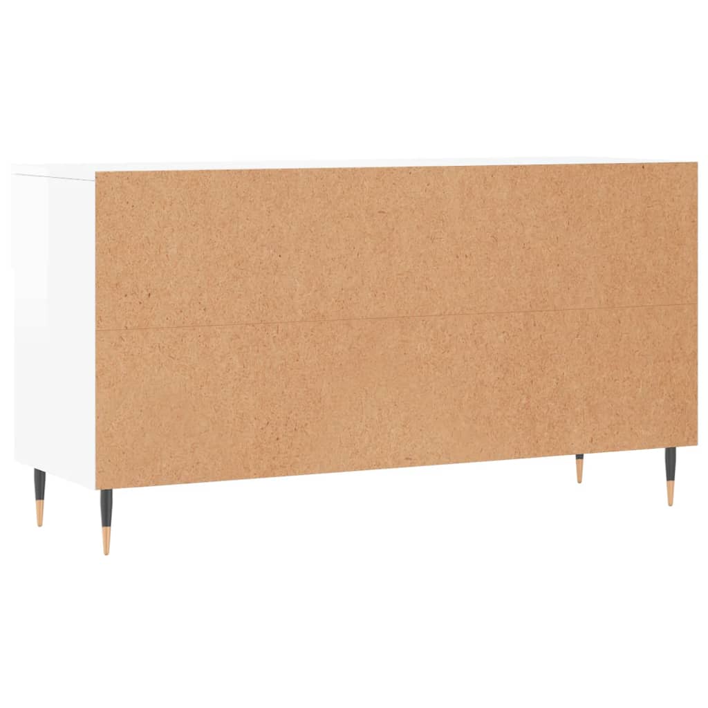 Klupa za cipele sjajna bijela 102x35x55 cm konstruirano drvo