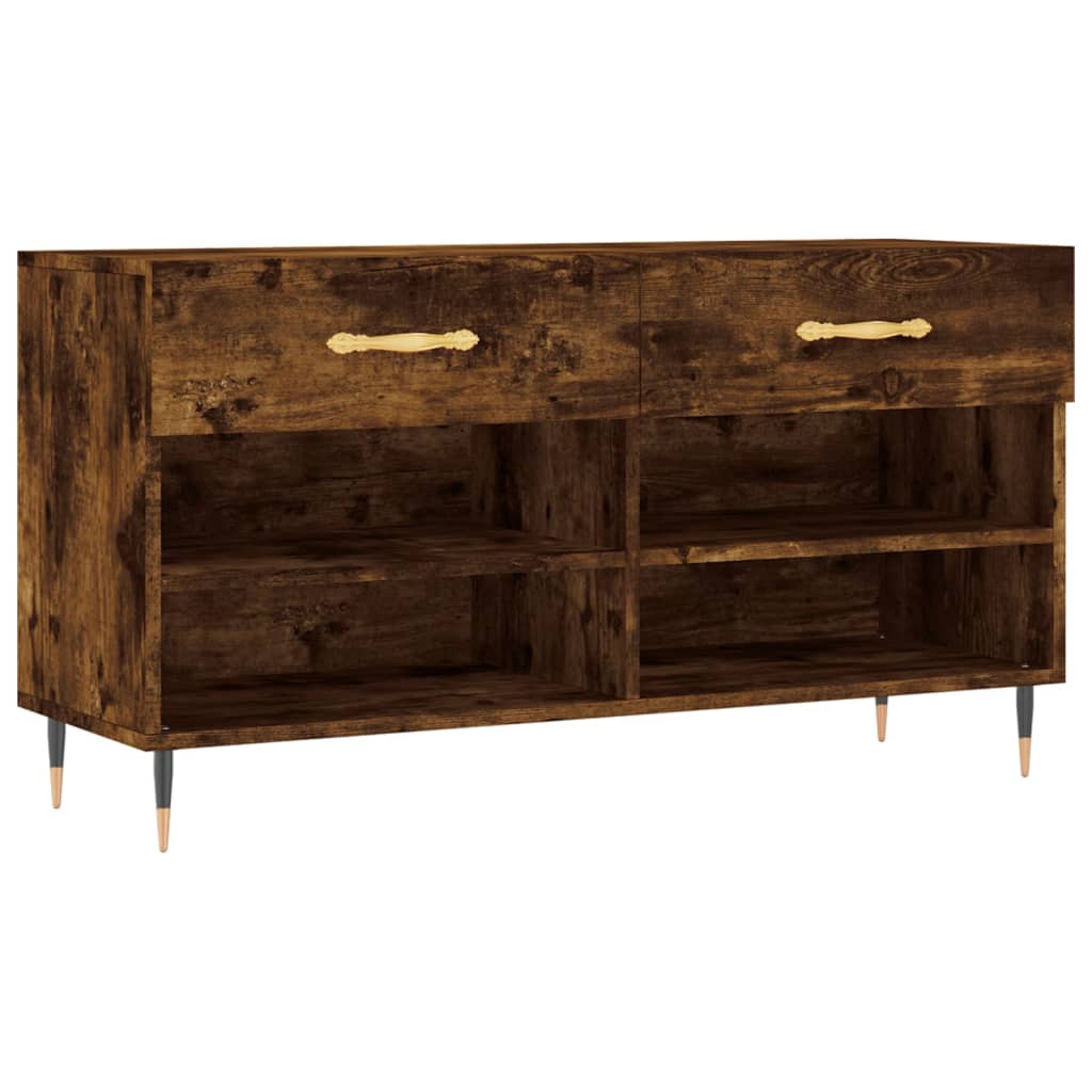 Klupa za cipele boja hrasta 102 x 35 x 55 cm konstruirano drvo