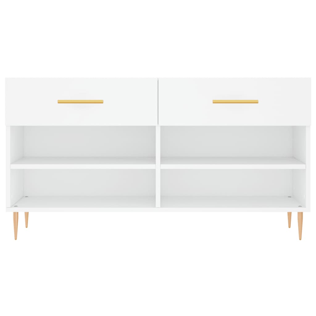 Klupa za cipele bijela 102 x 35 x 55 cm od konstruiranog drva