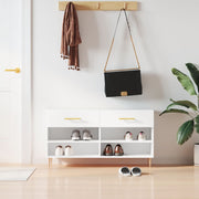 Klupa za cipele bijela 102 x 35 x 55 cm od konstruiranog drva