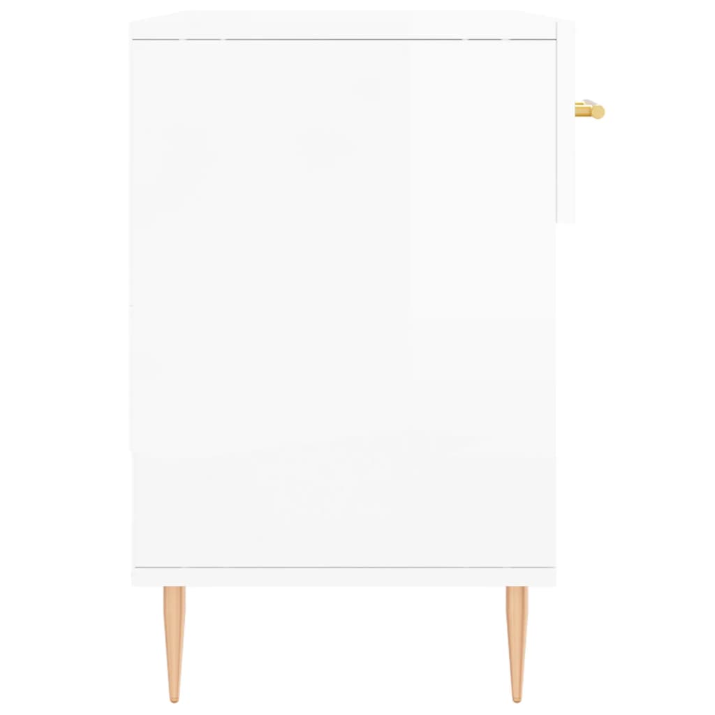 Klupa za cipele sjajna bijela 102x35x55 cm konstruirano drvo