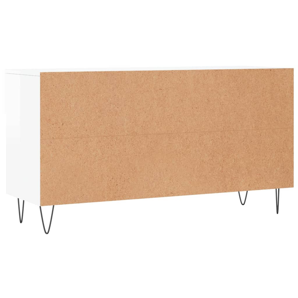 Klupa za cipele sjajna bijela 102x35x55 cm konstruirano drvo