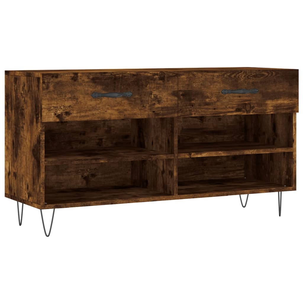 Klupa za cipele boja hrasta 102 x 35 x 55 cm konstruirano drvo