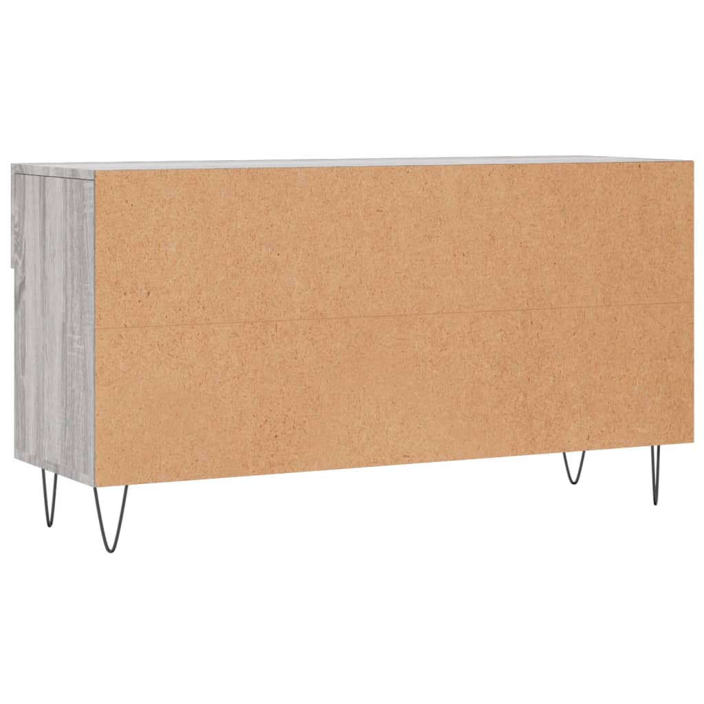 Klupa za cipele siva boja hrasta 102x35x55 cm konstruirano drvo