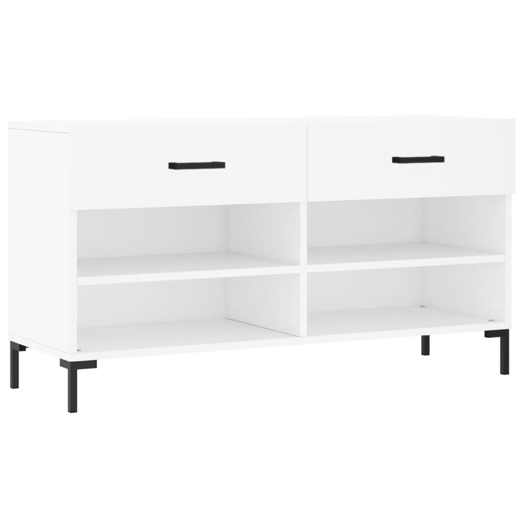 Klupa za cipele bijela 102 x 35 x 55 cm od konstruiranog drva