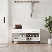 Klupa za cipele bijela 102 x 35 x 55 cm od konstruiranog drva
