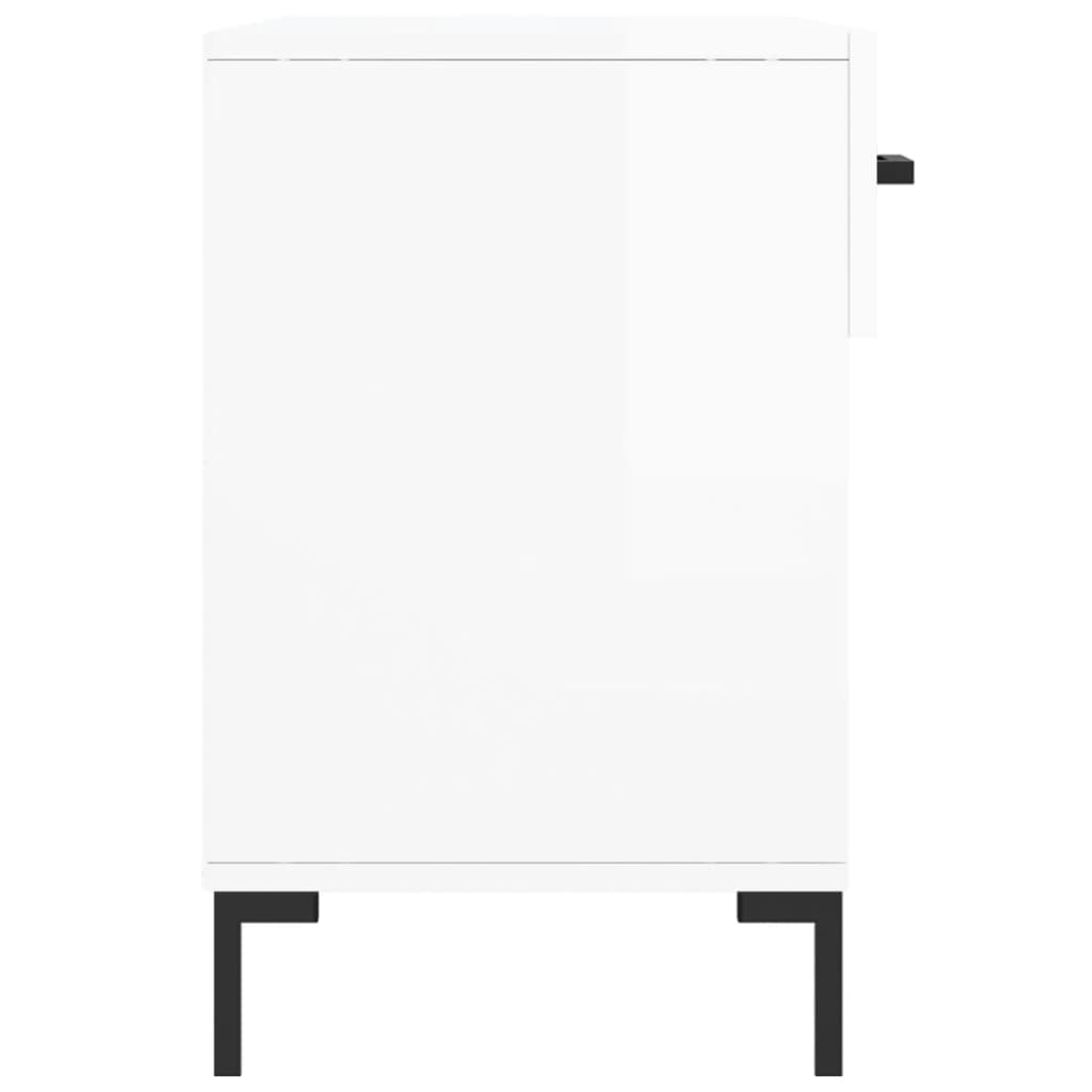 Klupa za cipele sjajna bijela 102x35x55 cm konstruirano drvo