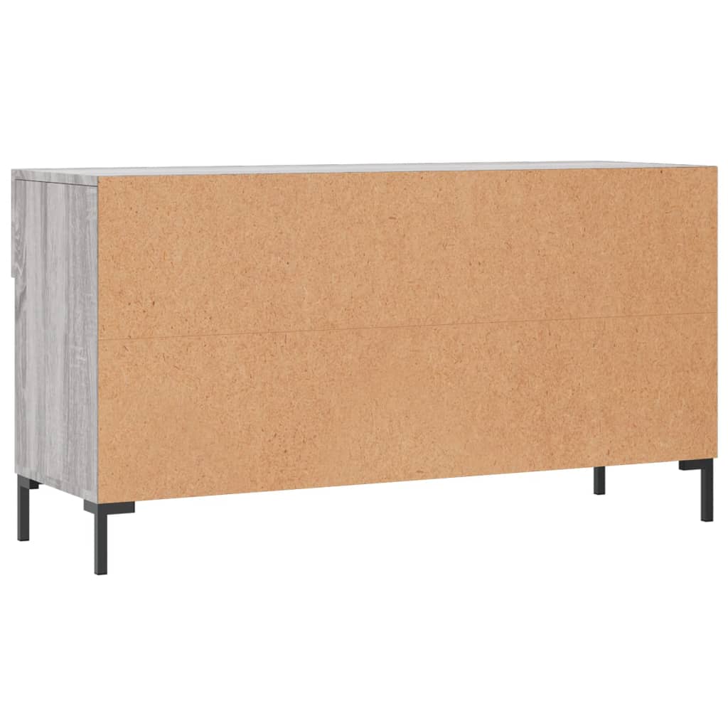 Klupa za cipele siva boja hrasta 102x35x55 cm konstruirano drvo