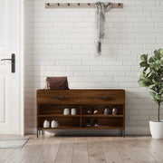 Klupa za cipele smeđa boja hrasta 102x35x55cm konstruirano drvo